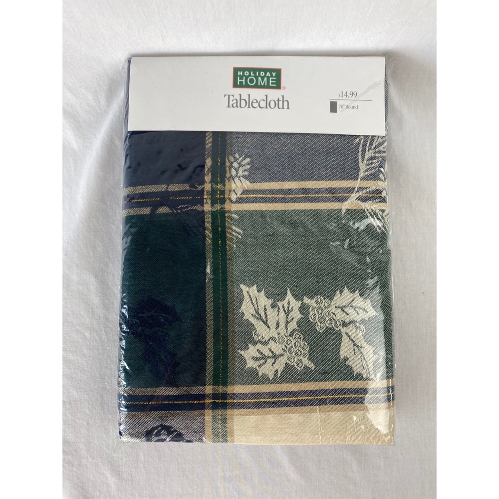 *SOLD* Holiday Home 70” Round Tablecloth